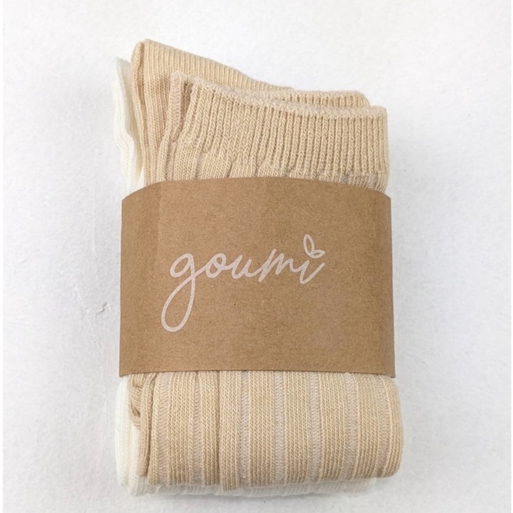 Nip Goumi 2 pack Baby Socks - beige and off white - Size L (6-8Y)
